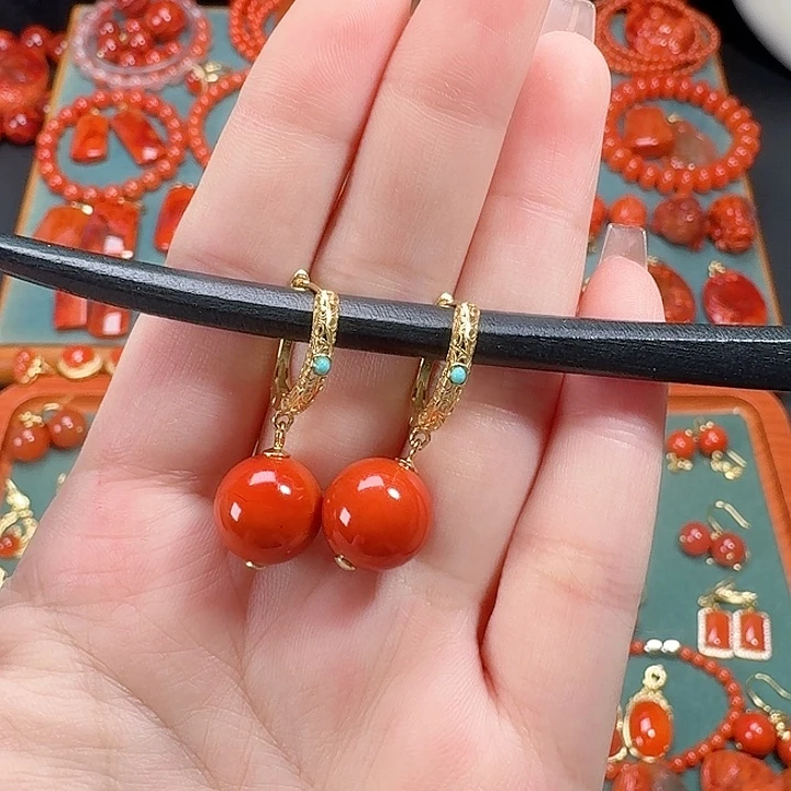 南红玛瑙银S925镶嵌11+