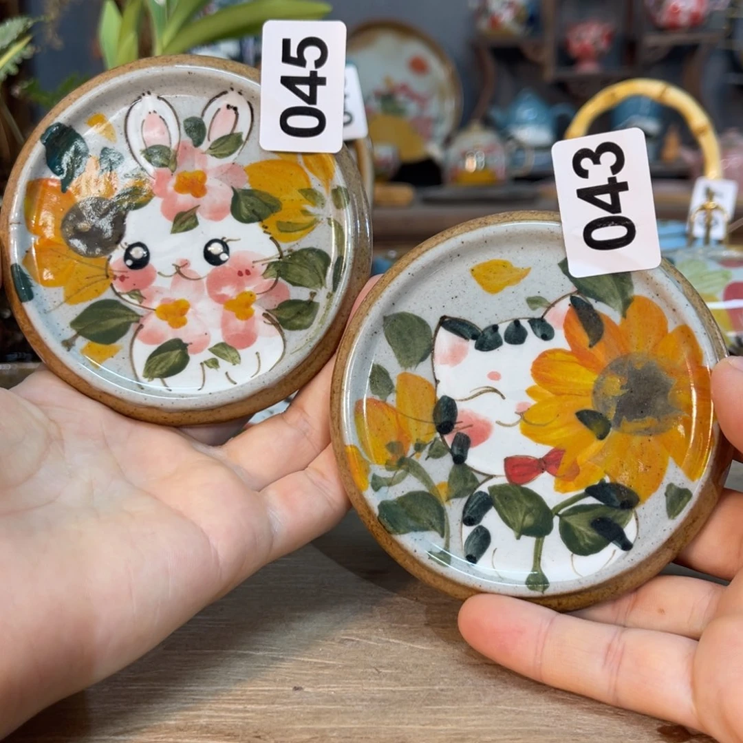 世***家壶素浅陶瓷手工手绘