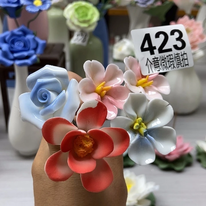 陶瓷手工制作陶瓷花