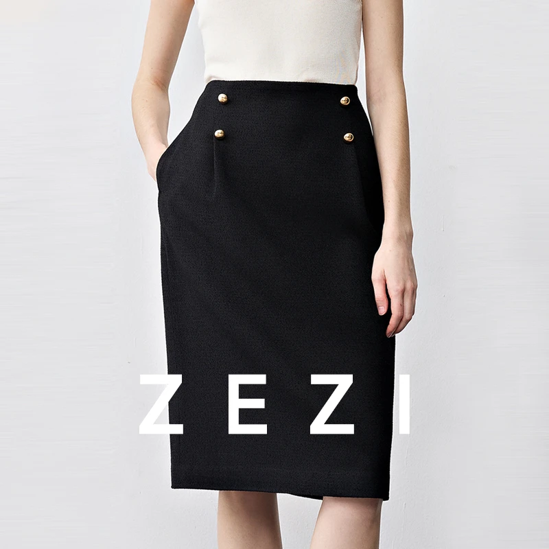 ZEZI【美羊羊MeiYY】甄选【香榭】套_微修身H型花苞半裙Z11C129Q