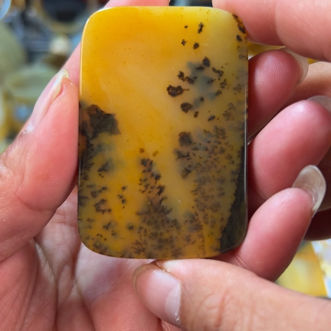 石英质玉（黄龙玉）合金颈饰