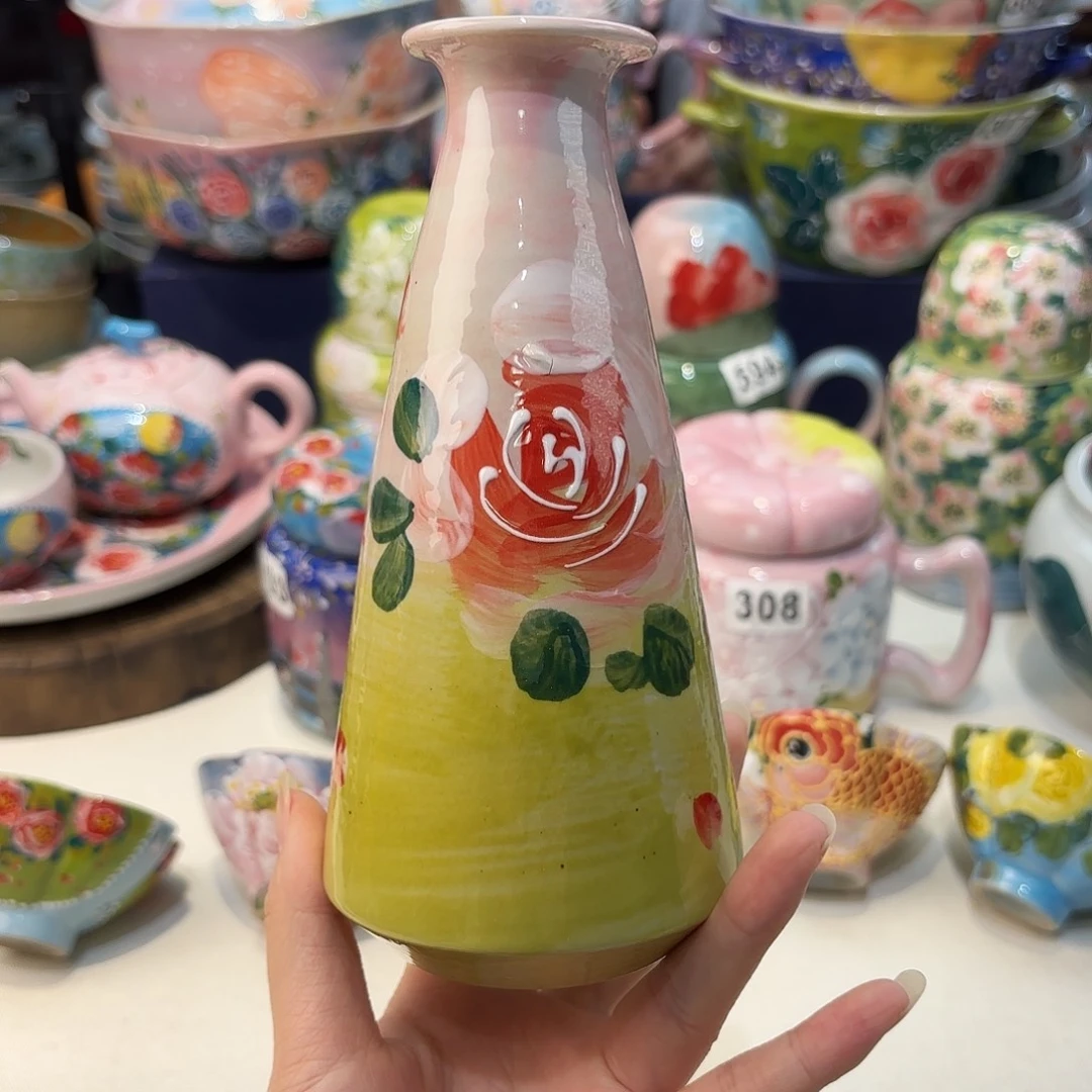 瓷片景德镇手绘高温釉下彩陶瓷茶具