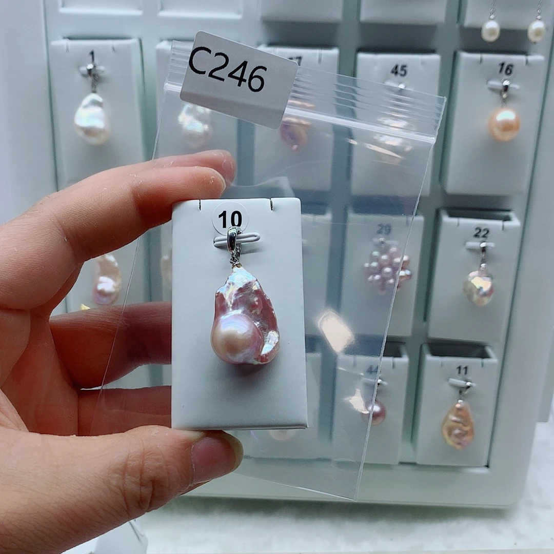 合金淡水珍珠吊坠(不含链)