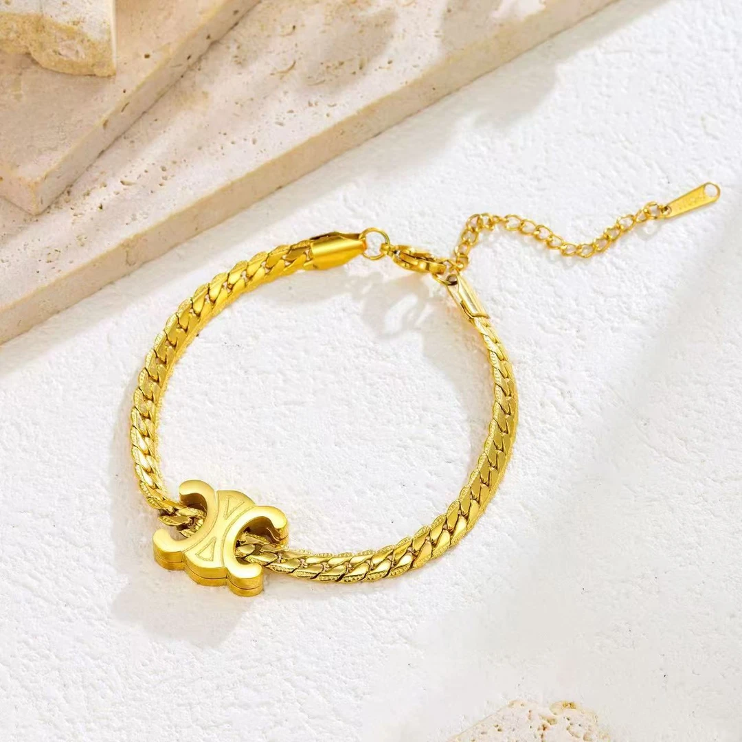 钛钢手链 欧美时尚凯旋蛇骨手链+