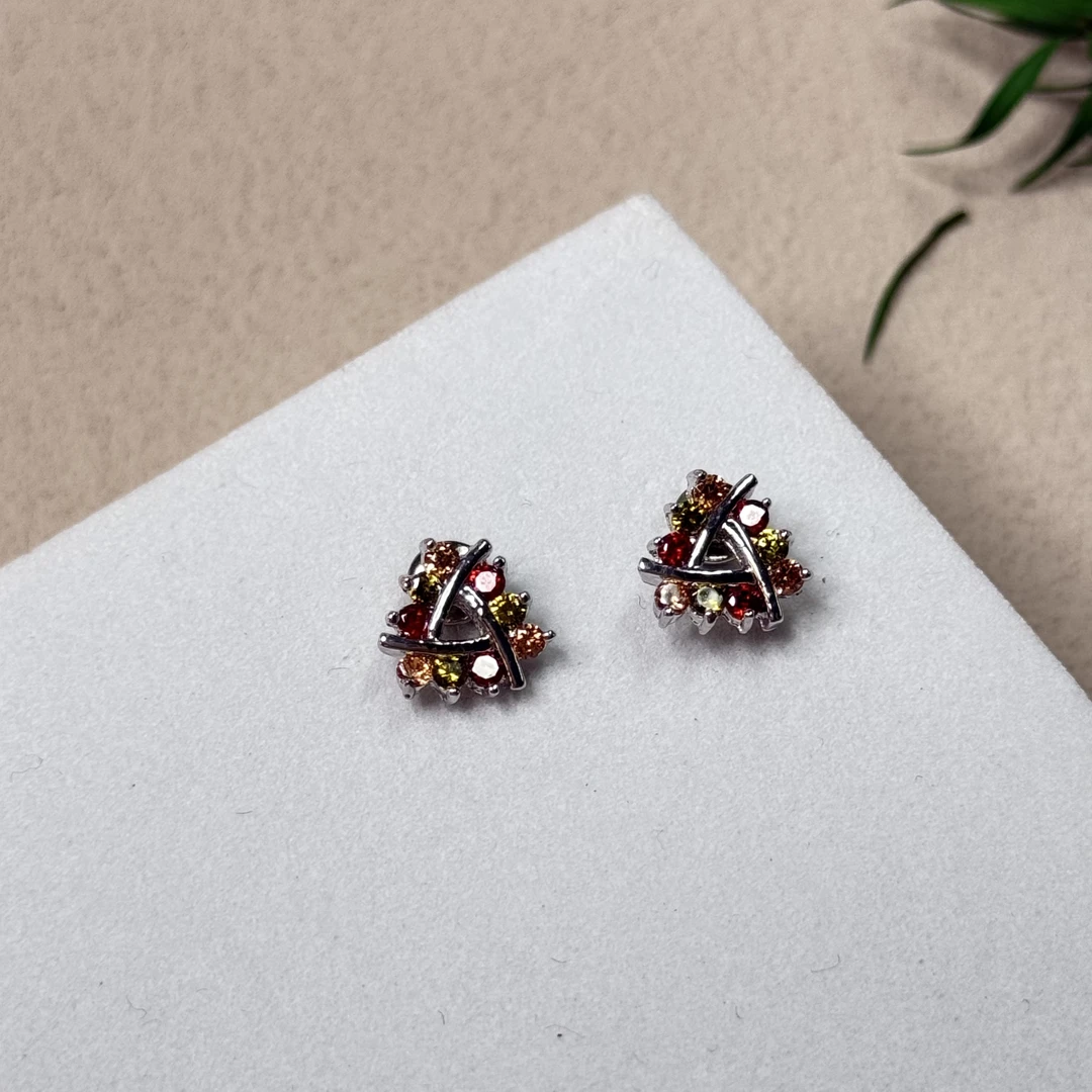 铜合金锆石耳饰 小众设计感耳钉bp1728