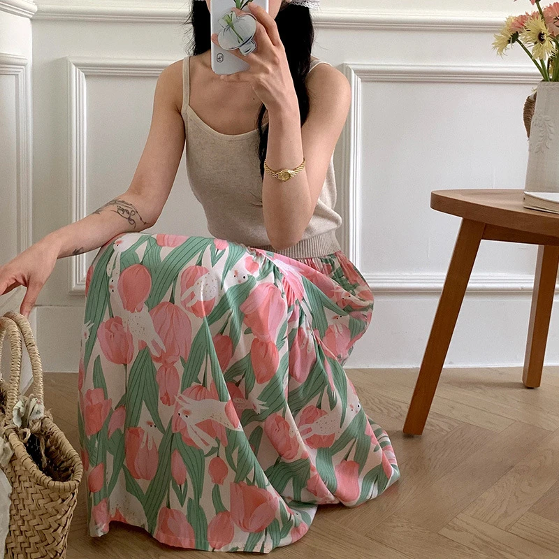 睡衣薄款显瘦宽松夏凉新款棉绸睡裙女士夏季半身裙甜美大码半裙宽