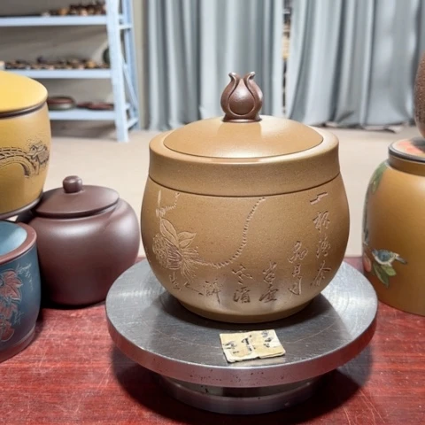 旧***复紫砂茶叶罐。。。。。。。。。。