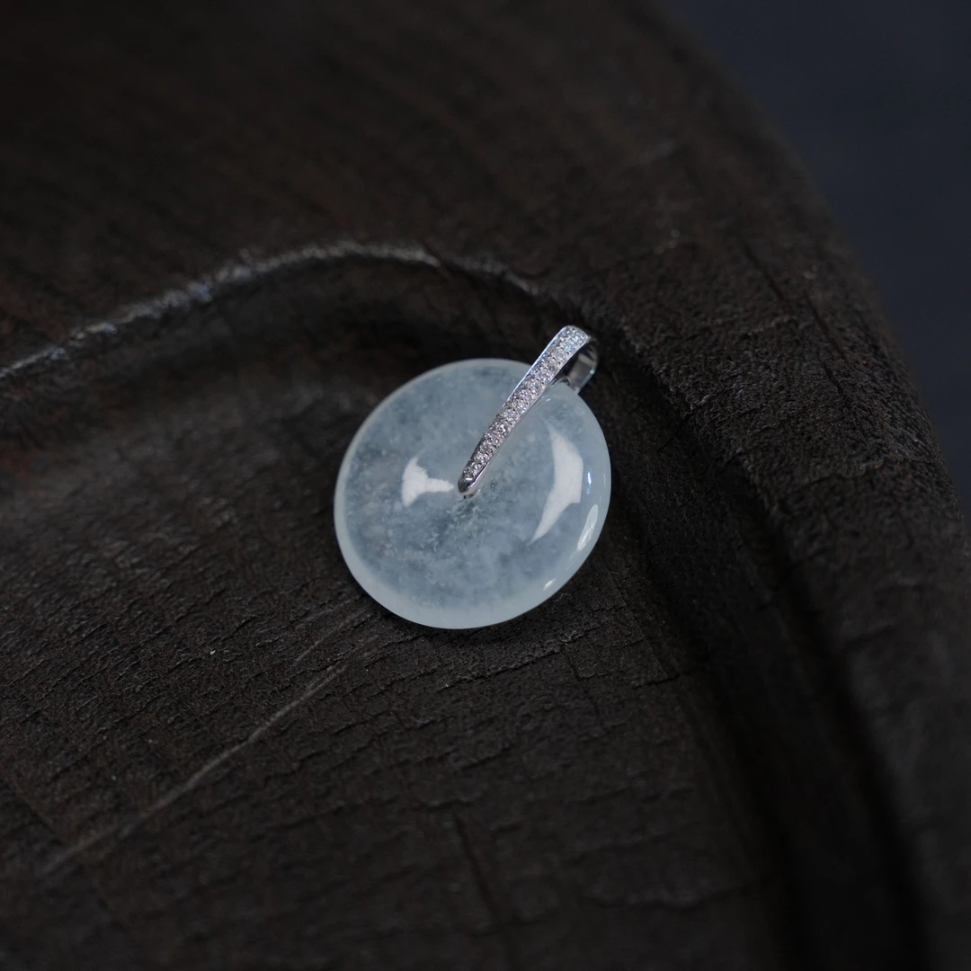 翡翠平安扣吊坠-18K金-LCH07-JM|CXQ21