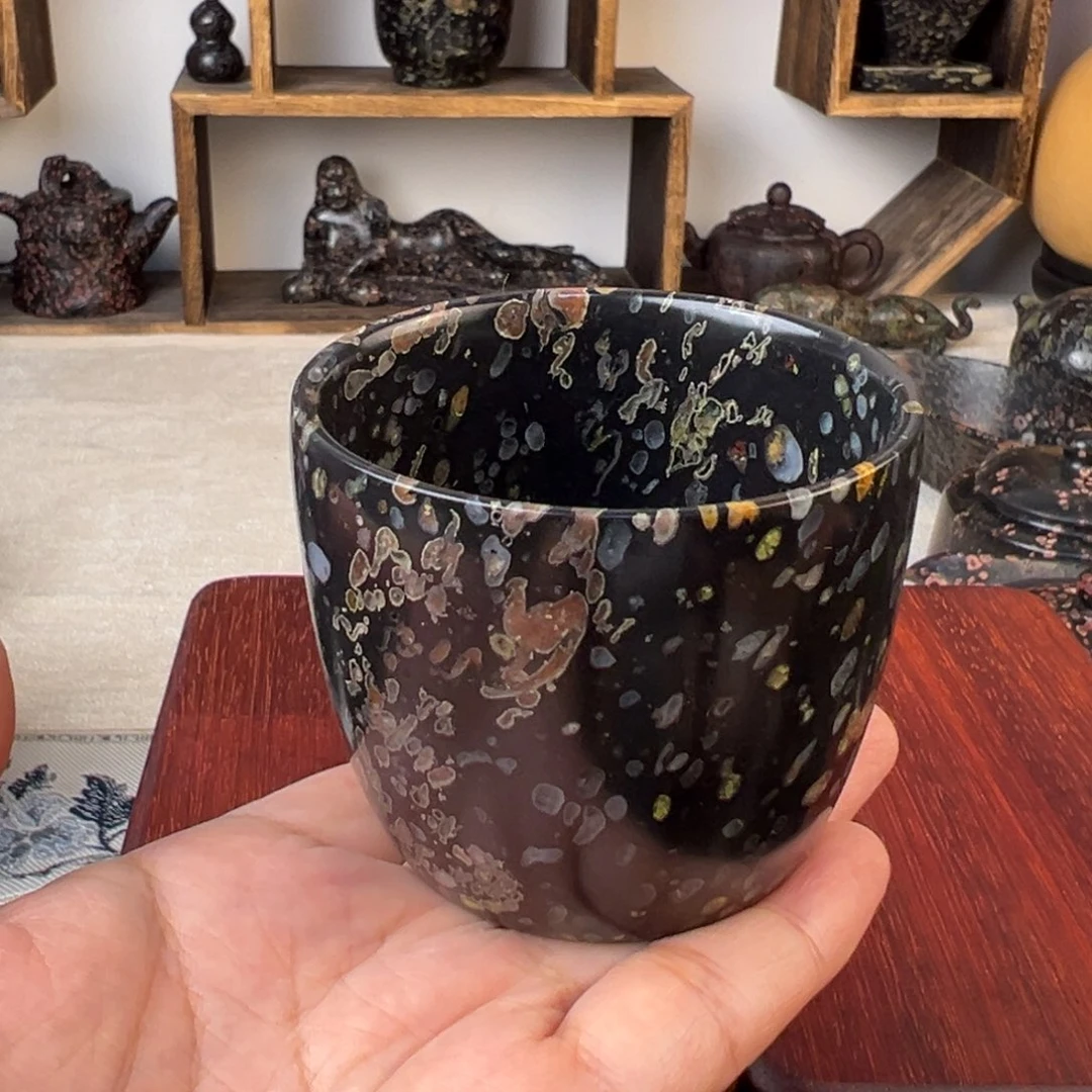 梅花玉老坑料红梅主人杯110毫升