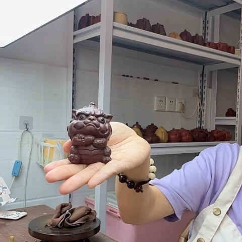 紫泥茶宠貔貅茶宠