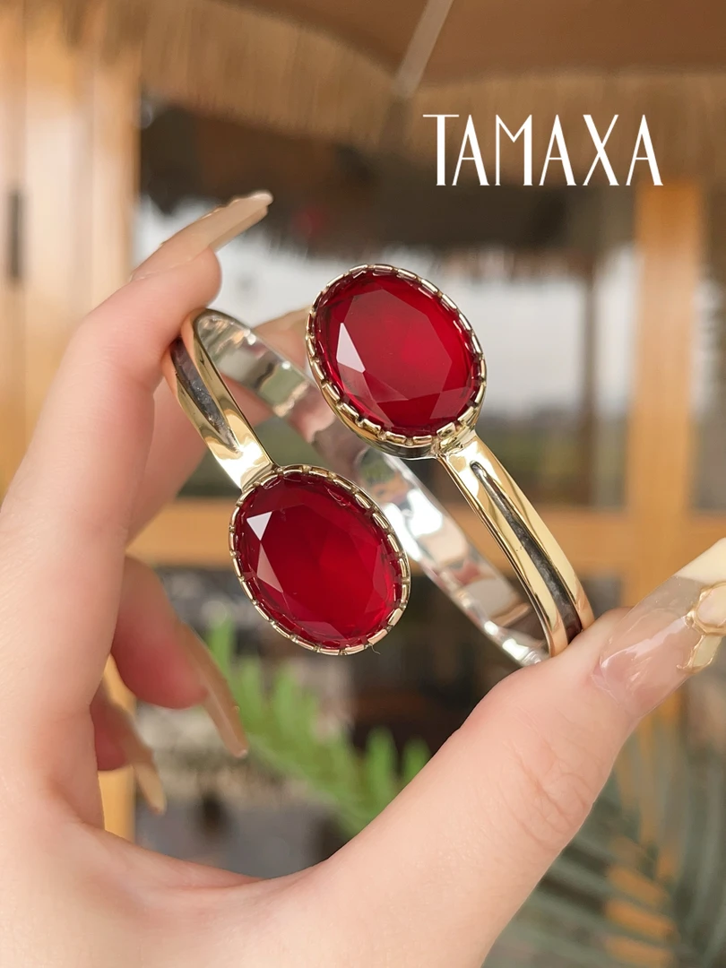 925银银制品 Tamaxa纯银手镯配黄铜