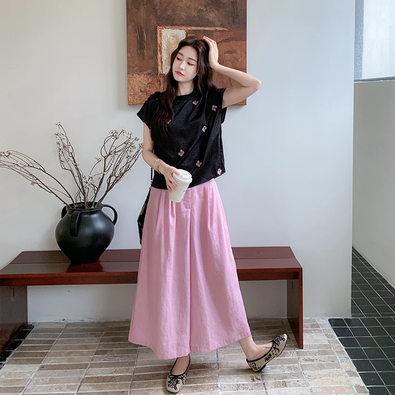 一整套ootd穿搭减龄高级感夏日绝美国风新中式女生韩系ins衣服