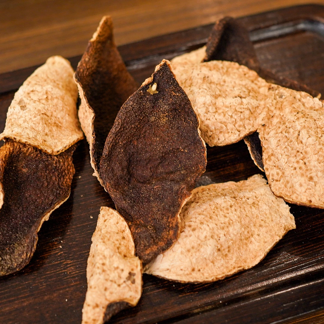 【孤品】2018年 东甲圈枝大红断皮 新会陈皮 500g/罐