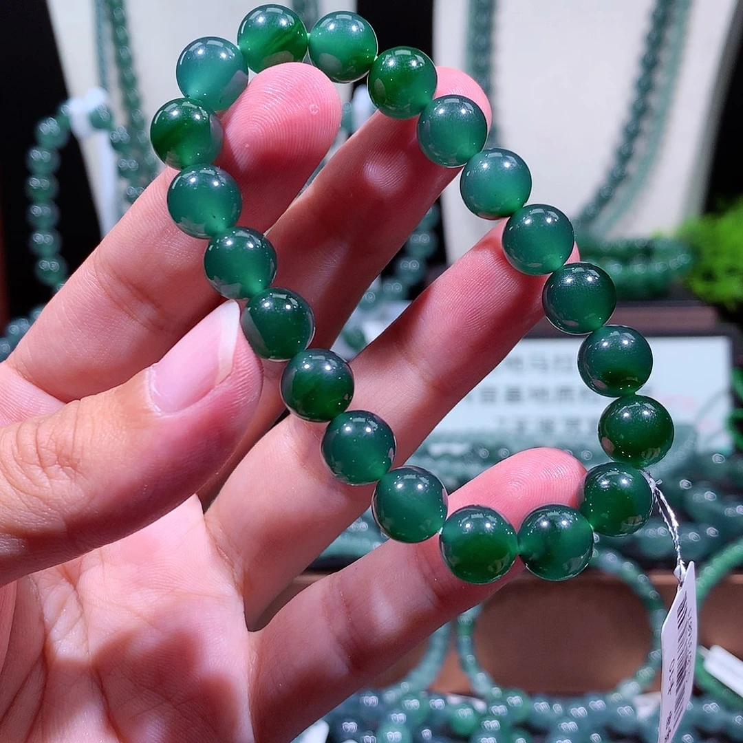 向***生翡翠未镶嵌手链天然a货翡翠手串10