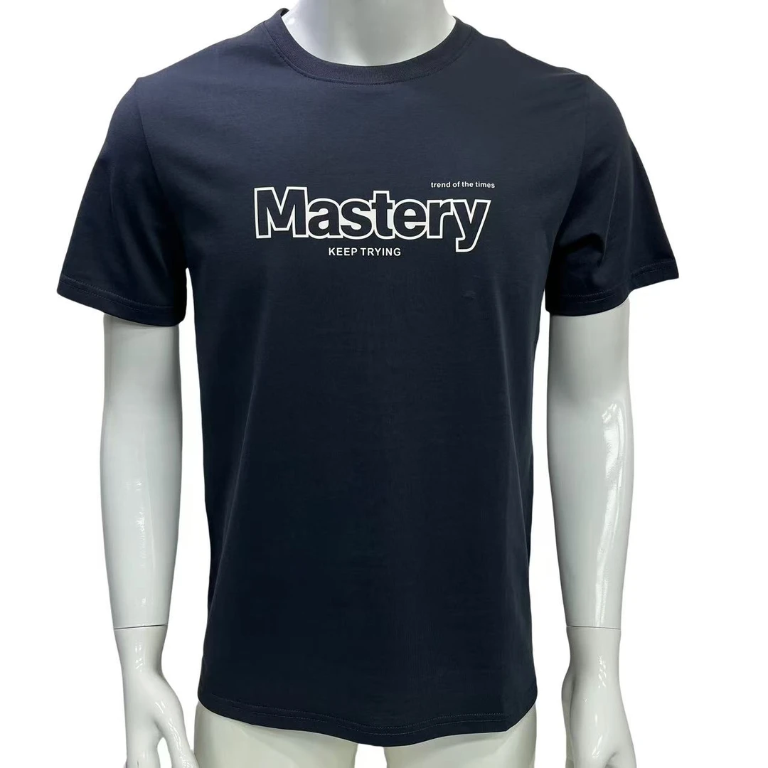 男士T恤休闲夏季透气圆领男时尚印花