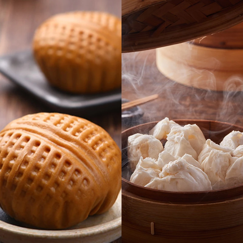 蜜汁叉烧包广式核桃包速冻早餐预制包子加热即食大包子速食面点