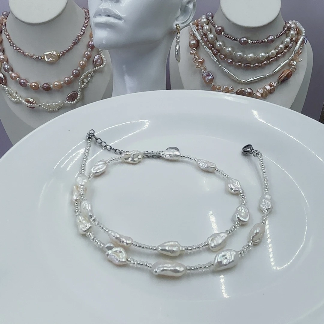 淡水珍珠未镶嵌颈饰碎银子满天星捡漏福利