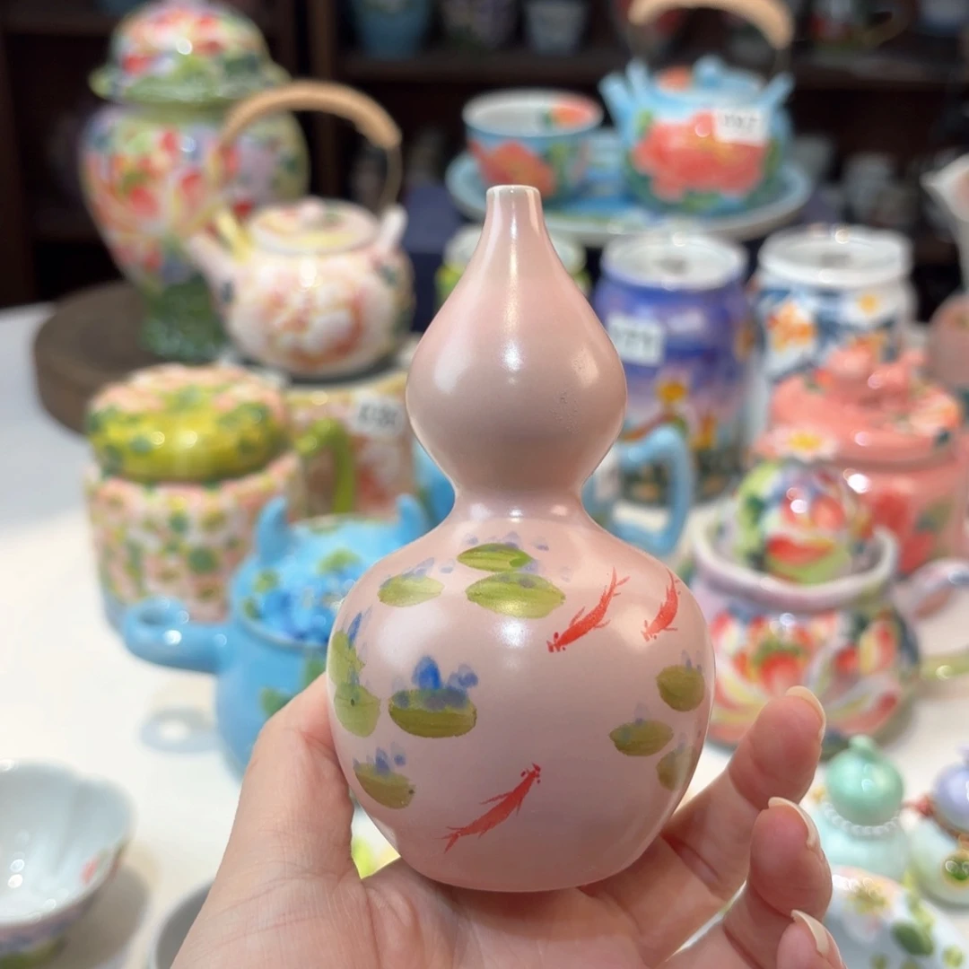 景德镇手绘高温釉下彩陶瓷茶具