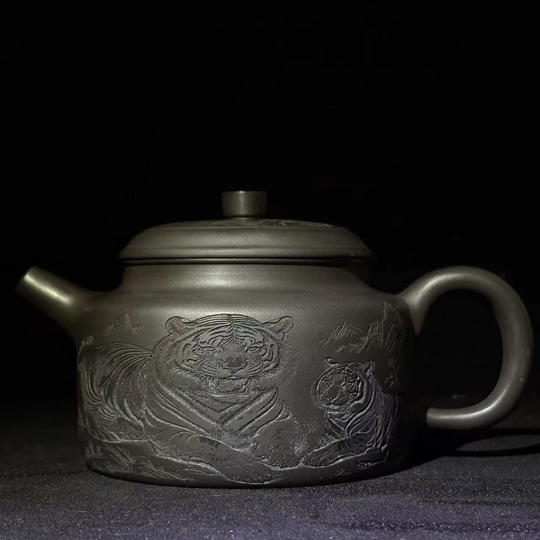 宜兴紫砂五虎图德钟 石黄 陈芸