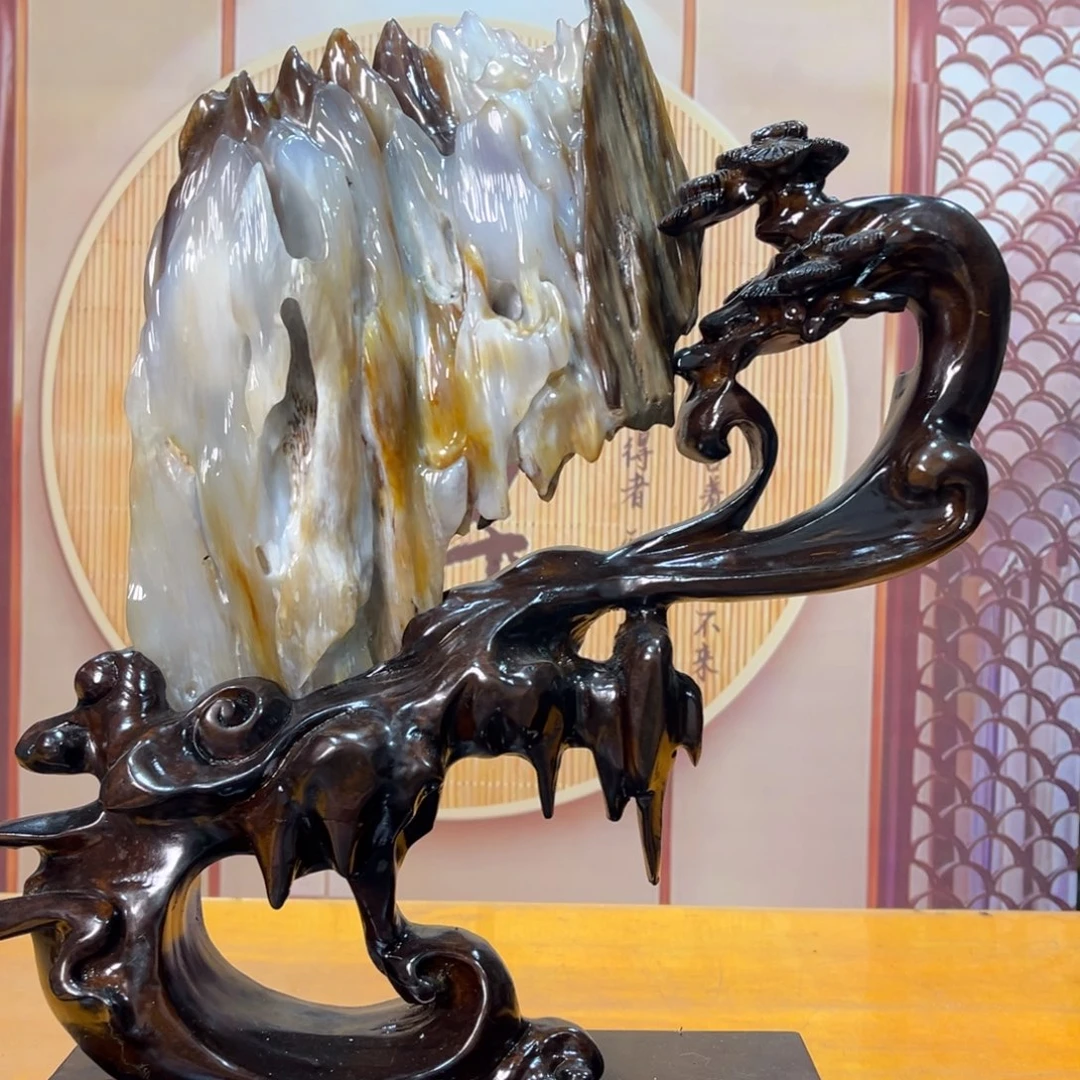 硅化玉（树化玉）未镶嵌摆件