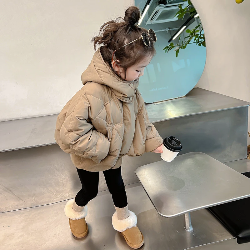 女童羽绒服2025新款女宝宝冬装棉衣秋冬季加厚外套白鸭绒儿童棉服