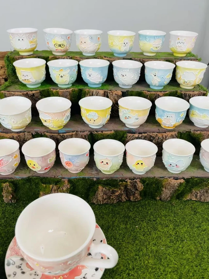 福袋福袋漫甜家随机款手绘茶杯