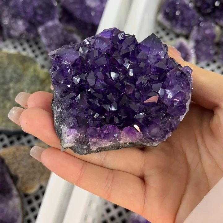 未镶嵌水晶发饰紫晶花