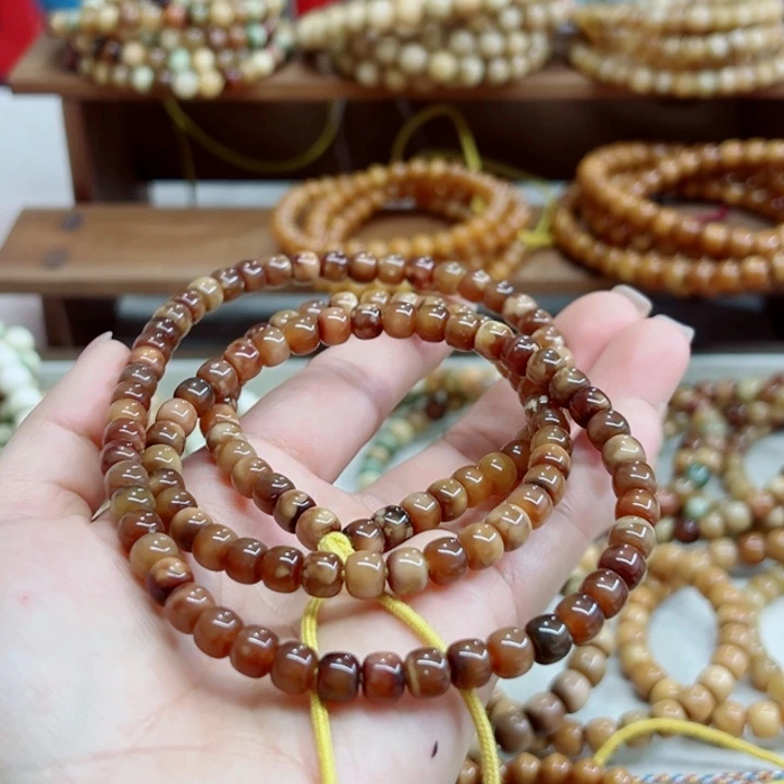 大***炎龙脊菩提手串卡7老邢红透花