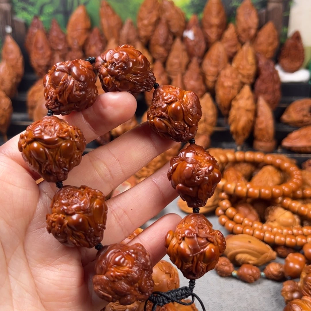 ****哥橄榄核手串/手链核雕