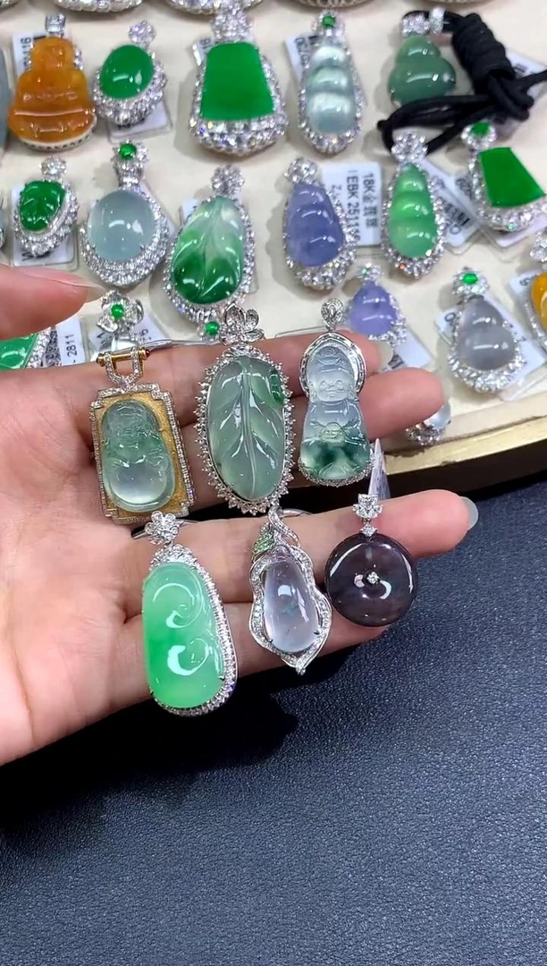 【彩虹盘】翡翠-18K金-多样性发一件-JS008|CXQ21