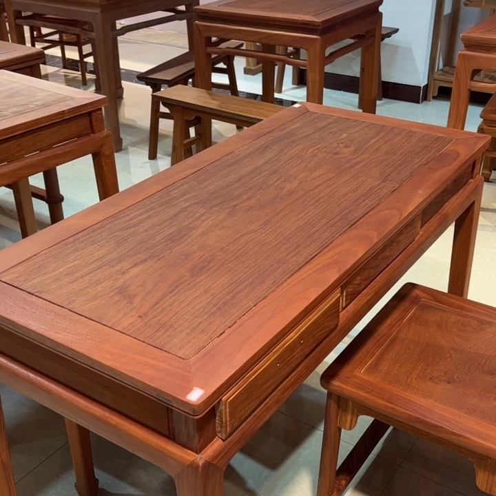 人***悟花梨木类成套家具缅花126小书桌