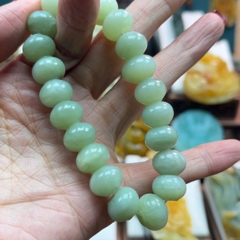 岫玉挂件未镶嵌手链