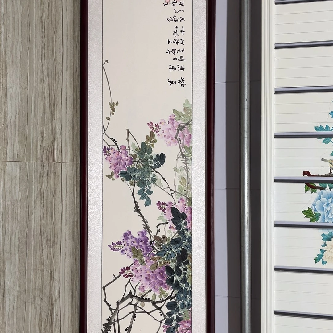 国画书画作品带框163×48