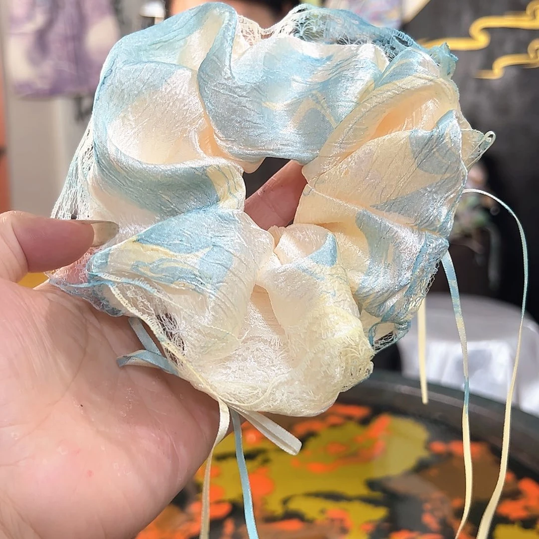 391蕾丝发圈海盐柠檬
