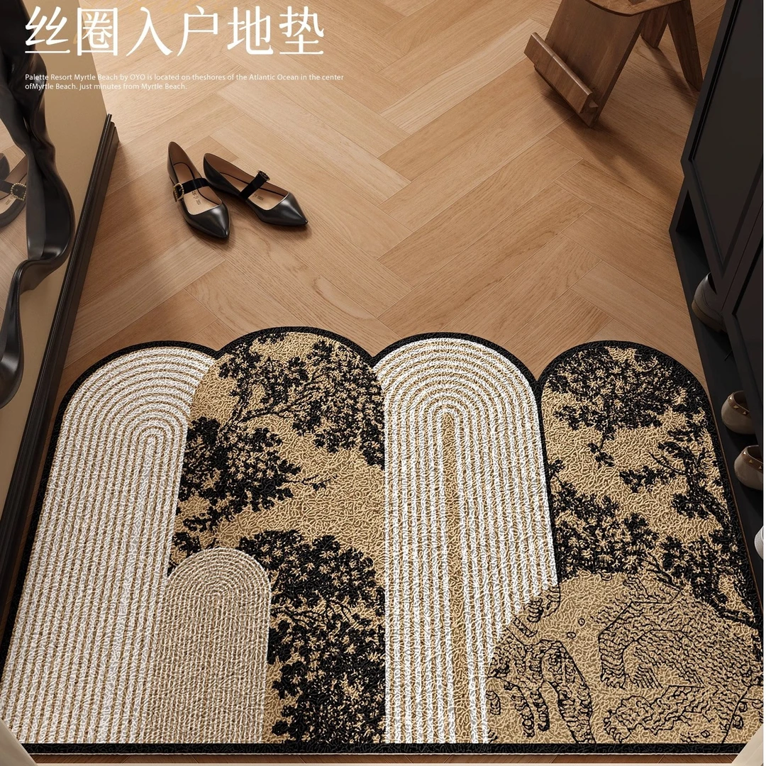 法式中古风轻奢高级感门丝圈2025地垫入户门垫2025新款