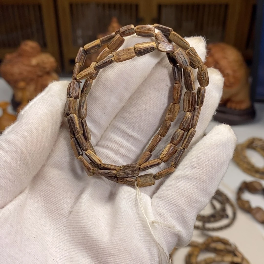 沉香手串金三角黑棋 随形 5.8克