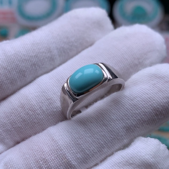 银S925镶嵌绿松石珠宝奇石