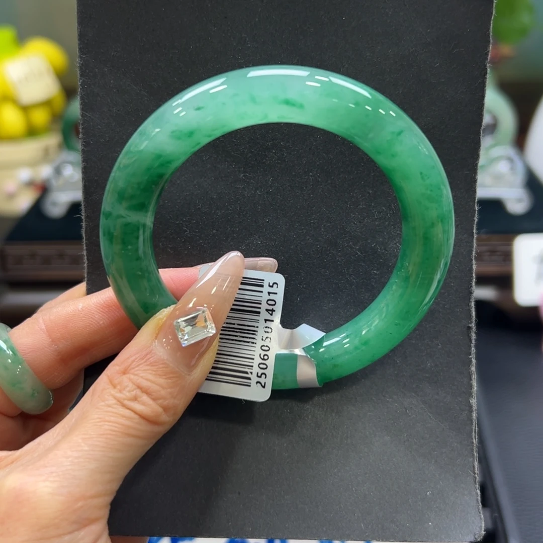 石英质玉（非洲翠）未镶嵌手镯56-57