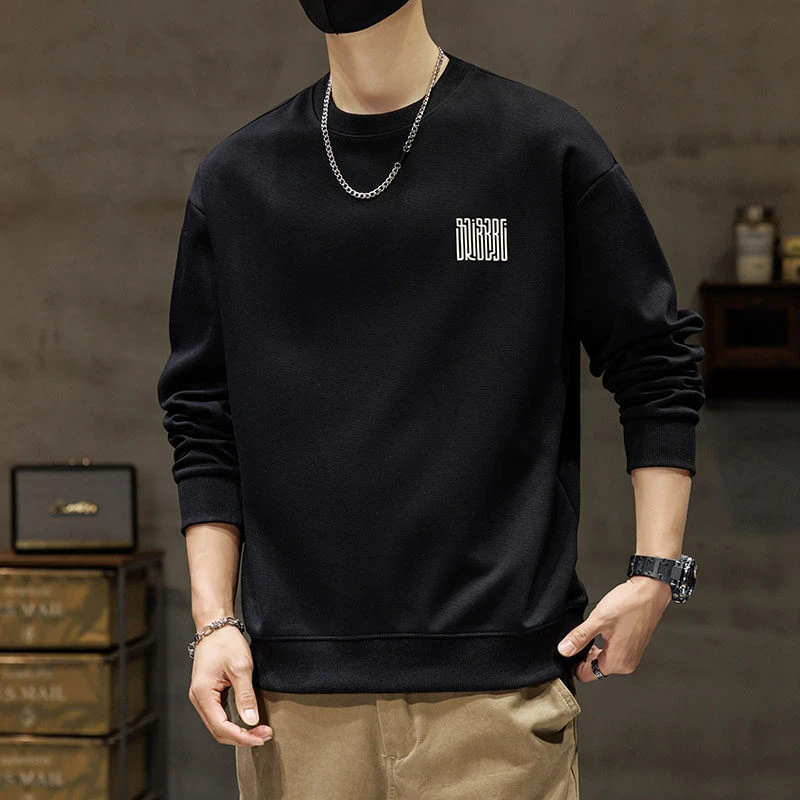 【高品质】2025春秋爆款长袖男士卫衣流行宽松休闲圆领青少年潮流A