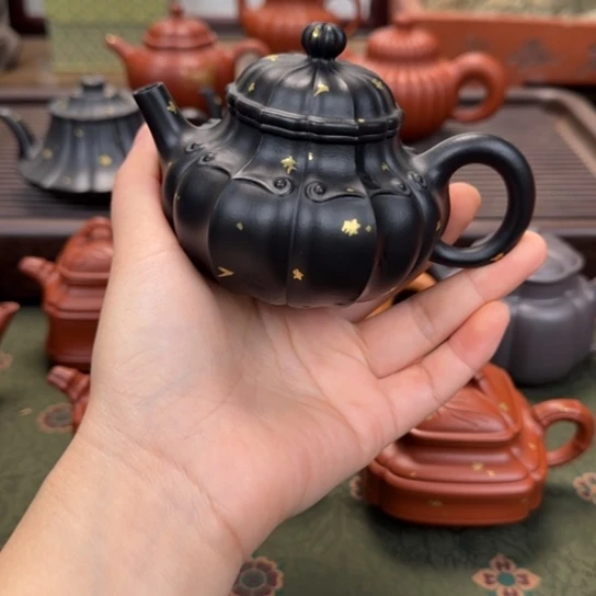 君***花宜兴紫砂容天焐灰洒金