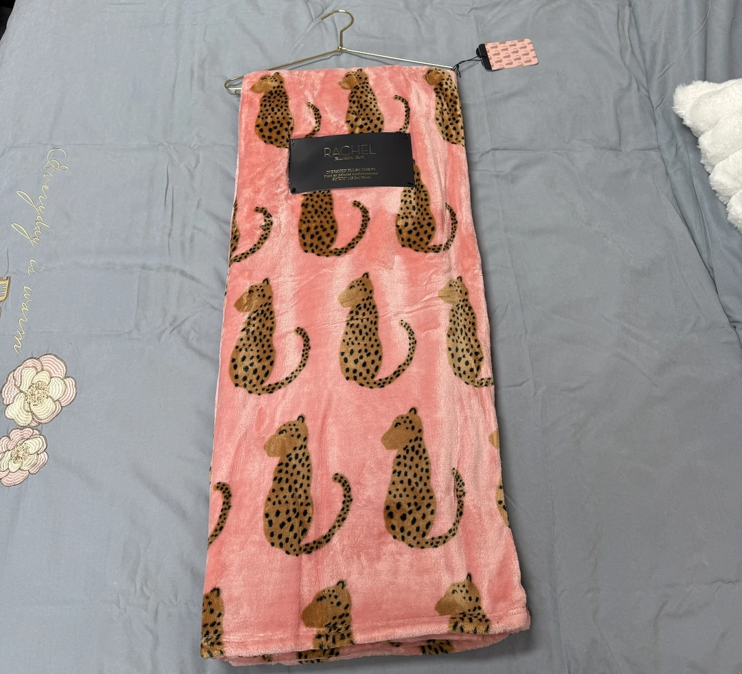 阳光-RACHEL粉豹子黑标牛奶丝加绒加厚