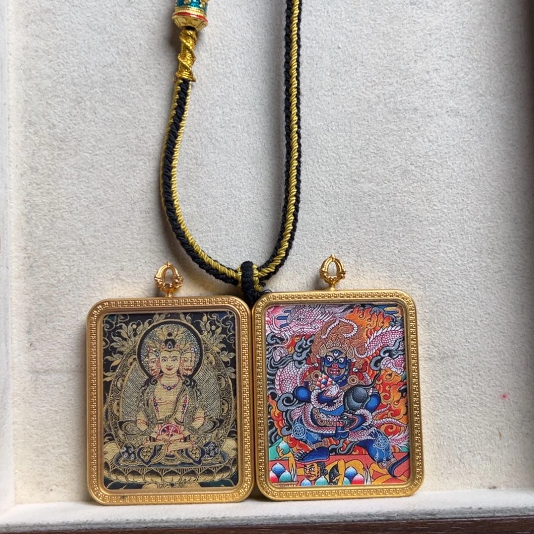 °***静吊坠双面定制大日黑老爷