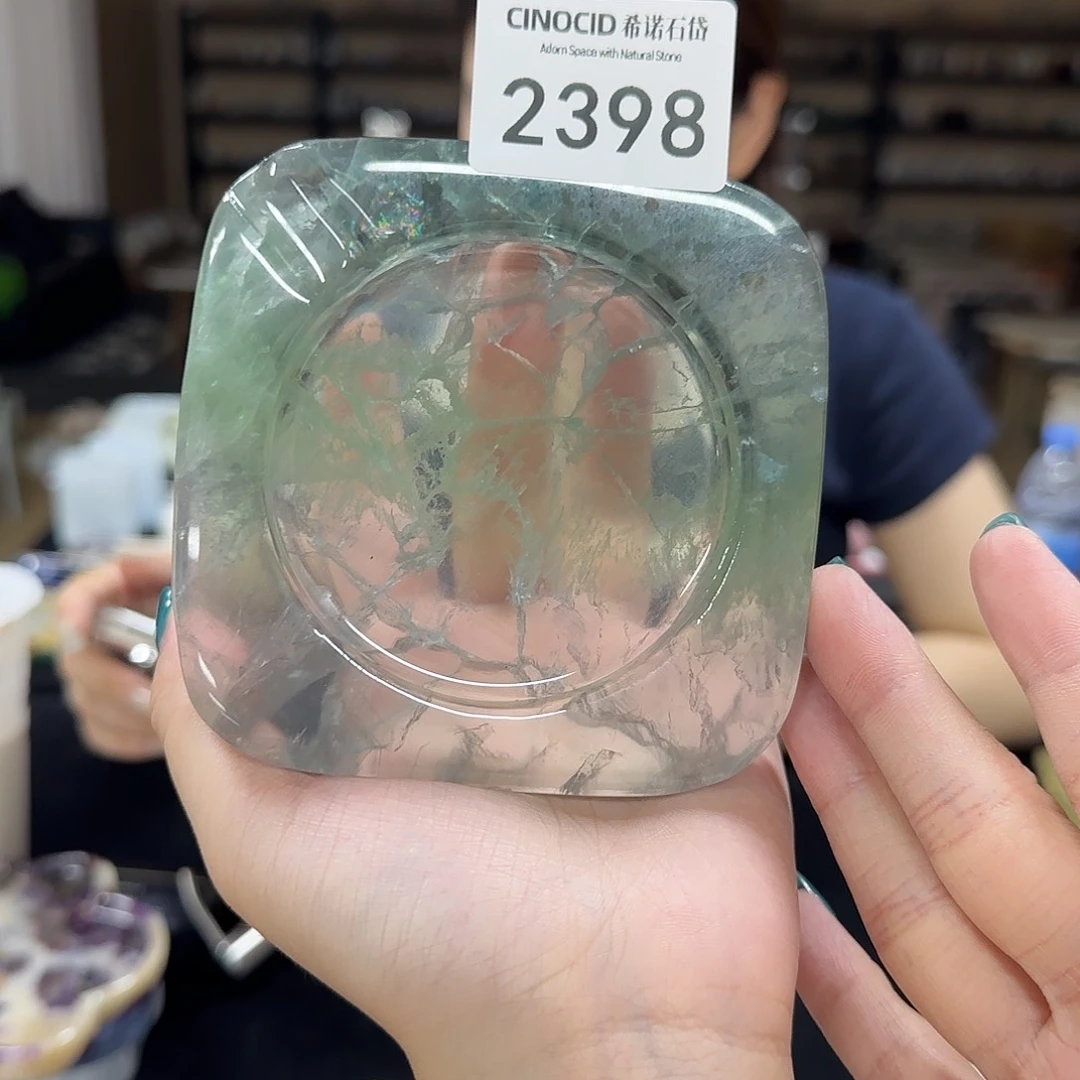 2398绿水晶小烟灰缸福利