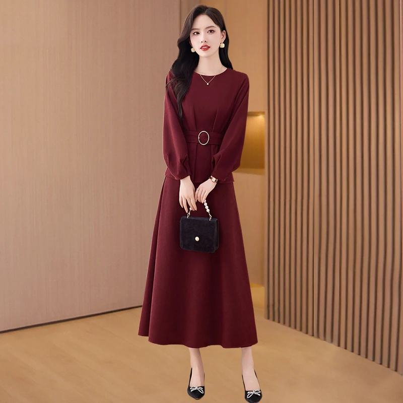 高端喜婆婆婚宴装2025新款妈妈礼服年轻洋气春秋两件套装连衣裙女