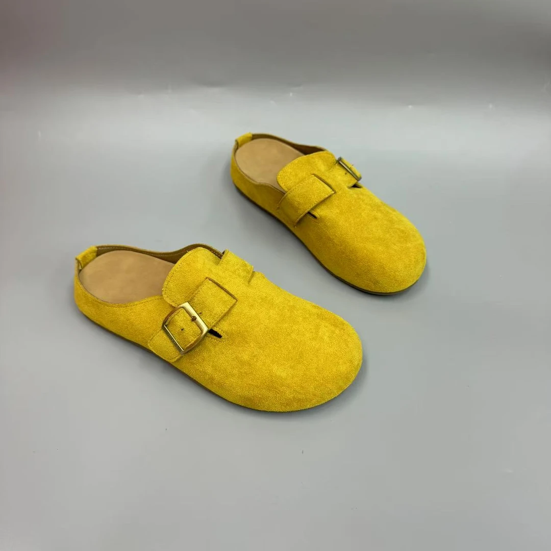 厚底勃肯鞋包头半拖鞋女外穿春季一脚蹬398