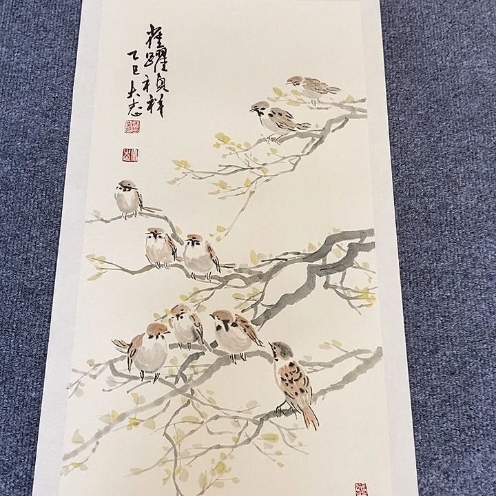 国画纯手绘国画写意作品34*68