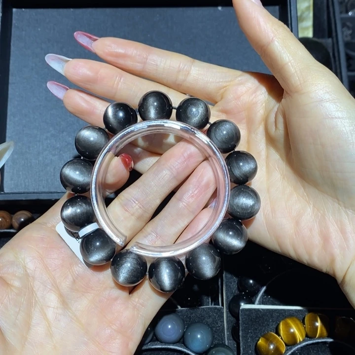 黑曜岩手链未镶嵌H***y