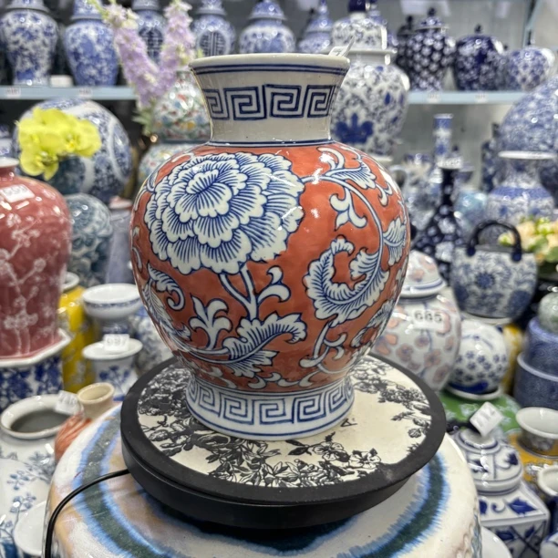 桌面石榴花瓶餐桌水培花瓶摆件