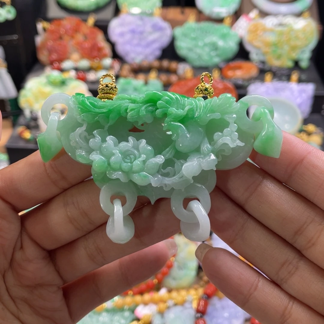 翡翠未镶嵌颈饰代编织