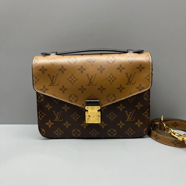 95新 LouisVuitton/路易威登 老花拼色Metis邮差包 尺寸25*18